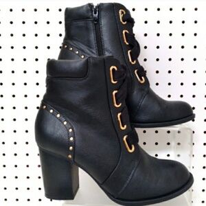 BlackAnkle Boots Comfort Round Toe Heel